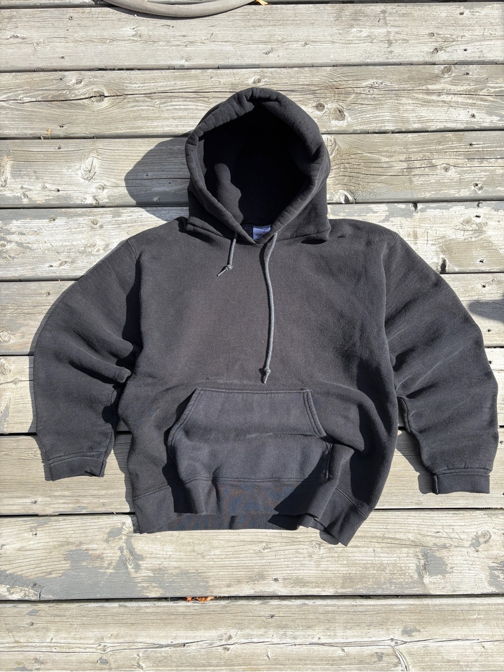 90’s vintage blank black hoodie